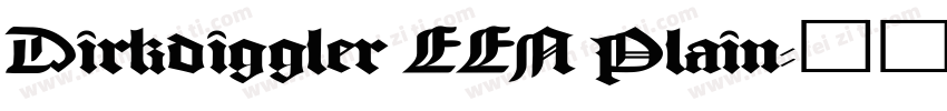 Dirkdiggler EEN Plain字体转换